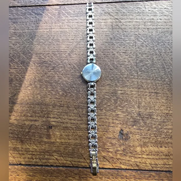 Armitron Silver & Gold Women's Chain Link Diamond Watch - Picture 2 of 3